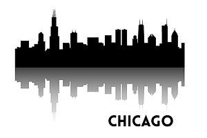 Chicago skyline silhouette