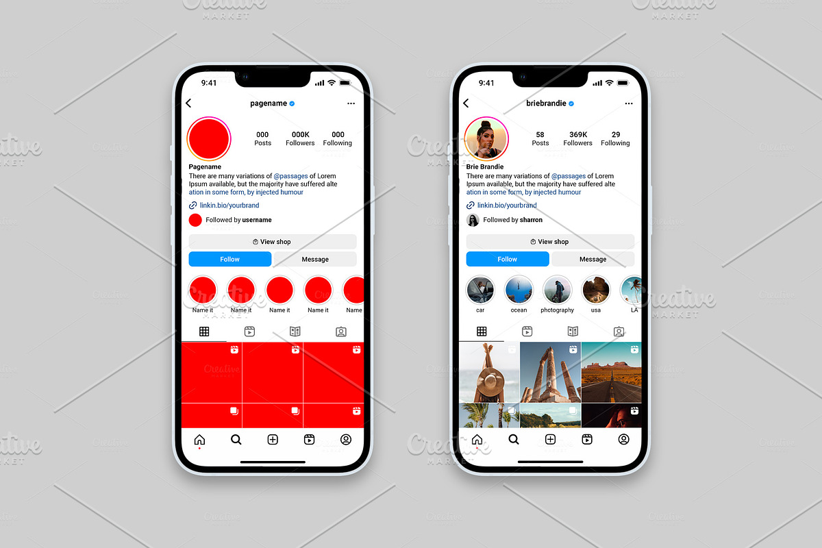 Instagram Template Mockup PSD, a Social Media Template by Dilshod Sobirov (Photo 6 of 19)