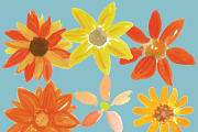 Watercolor Sunflowers, an Illustration by Sandra Jones Art (Thumbnail 2 of 2)
