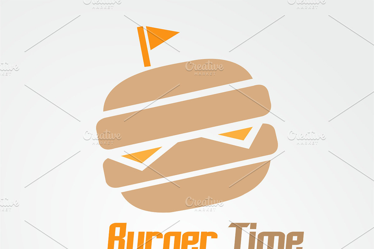 Burger Time Logo Template, a Branding & Logo Template by Raj Shop (Photo 1 of 5)