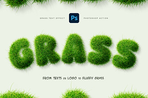 Grass Effect Photoshop Action, an Action Add-On by Andrew Skoch Design