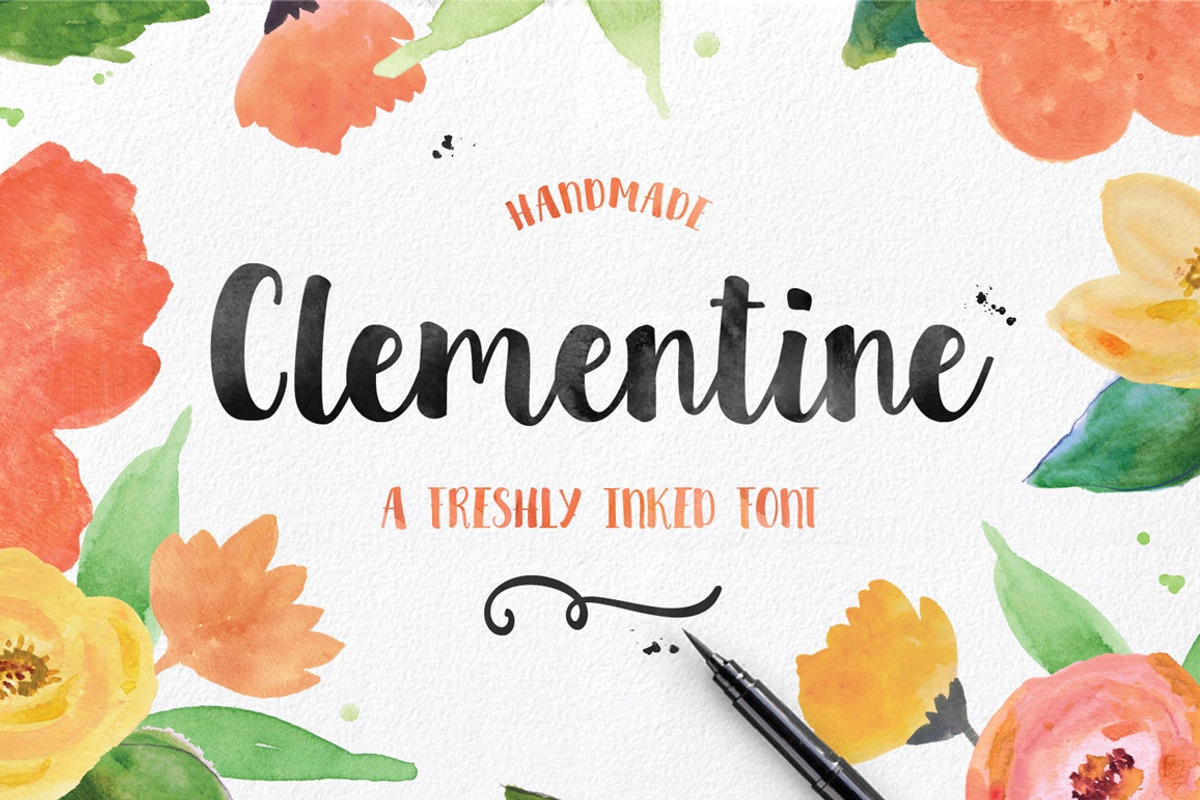 Clementine Script, a Handwritten Font by Emily Spadoni (Photo 1 of 4)