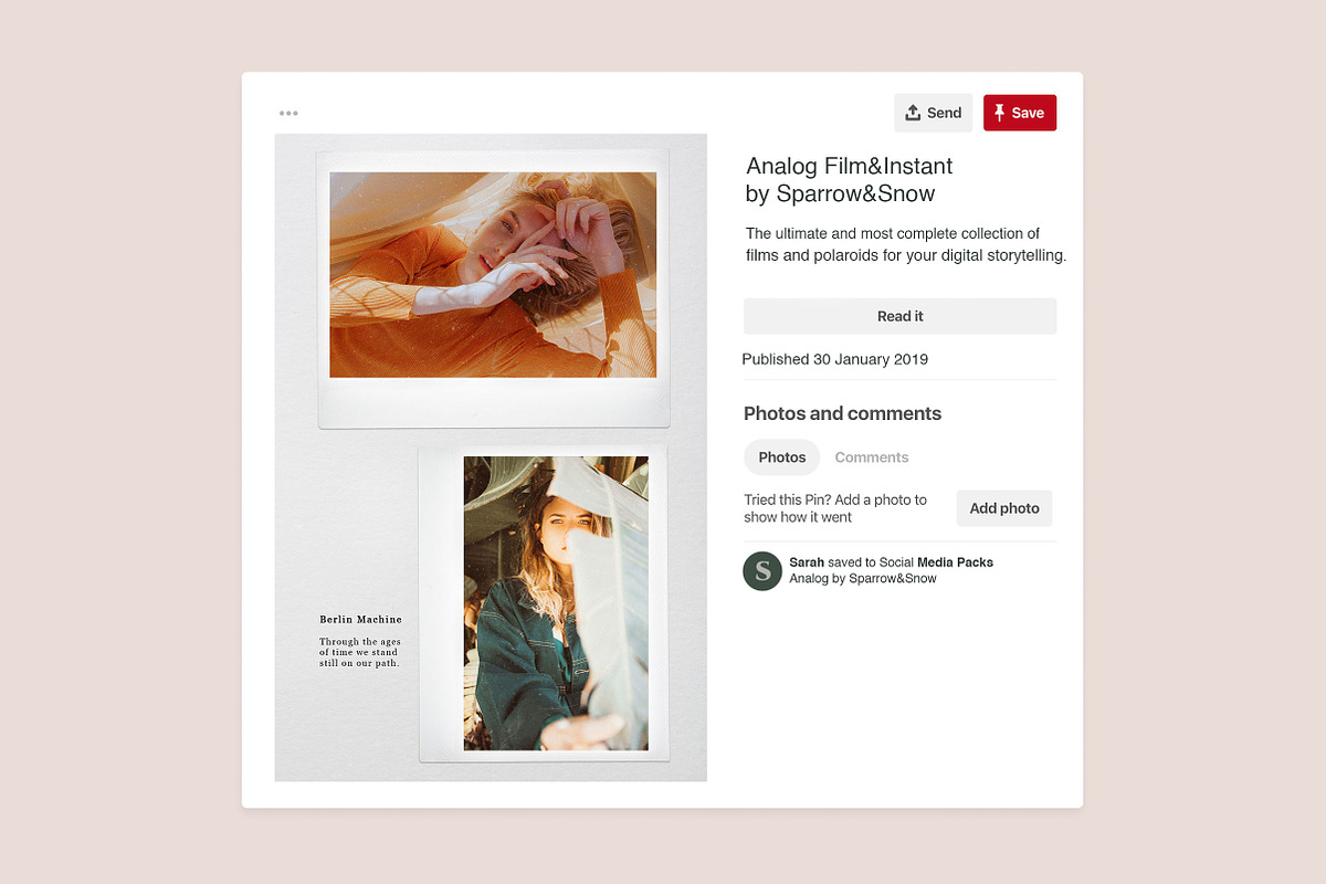 Analog Film & Instant - Social Kit, a Social Media Template by Sparrow & Snow (Photo 8 of 13)