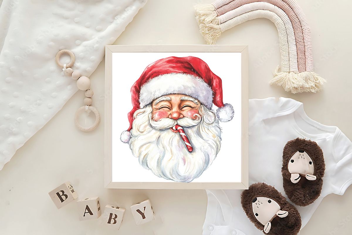 Quirky Santa Claus Head Clipart, an Illustration by CraftArtStudio (Photo 6 of 6)