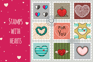 Stamps With Hearts