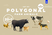 Polygonal Farm Animals, an Animal Illustration by blauananas (Thumbnail 1 of 6)