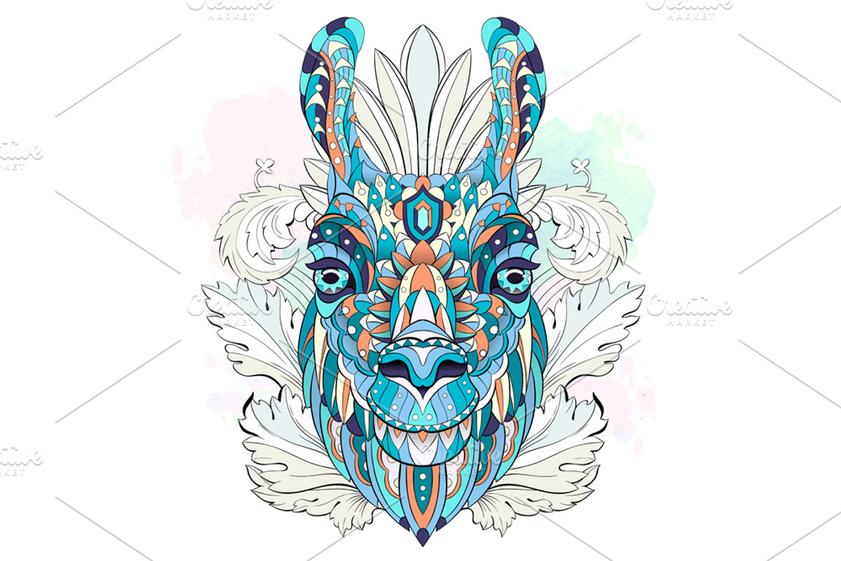 Ethnic Collection: Llama, an Animal Illustration by ArtoJoy (Photo 2 of 6)