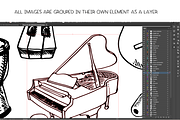 Music - vector illustrations, an Object Illustration by Renée from Studio neetje (Thumbnail 3 of 5)