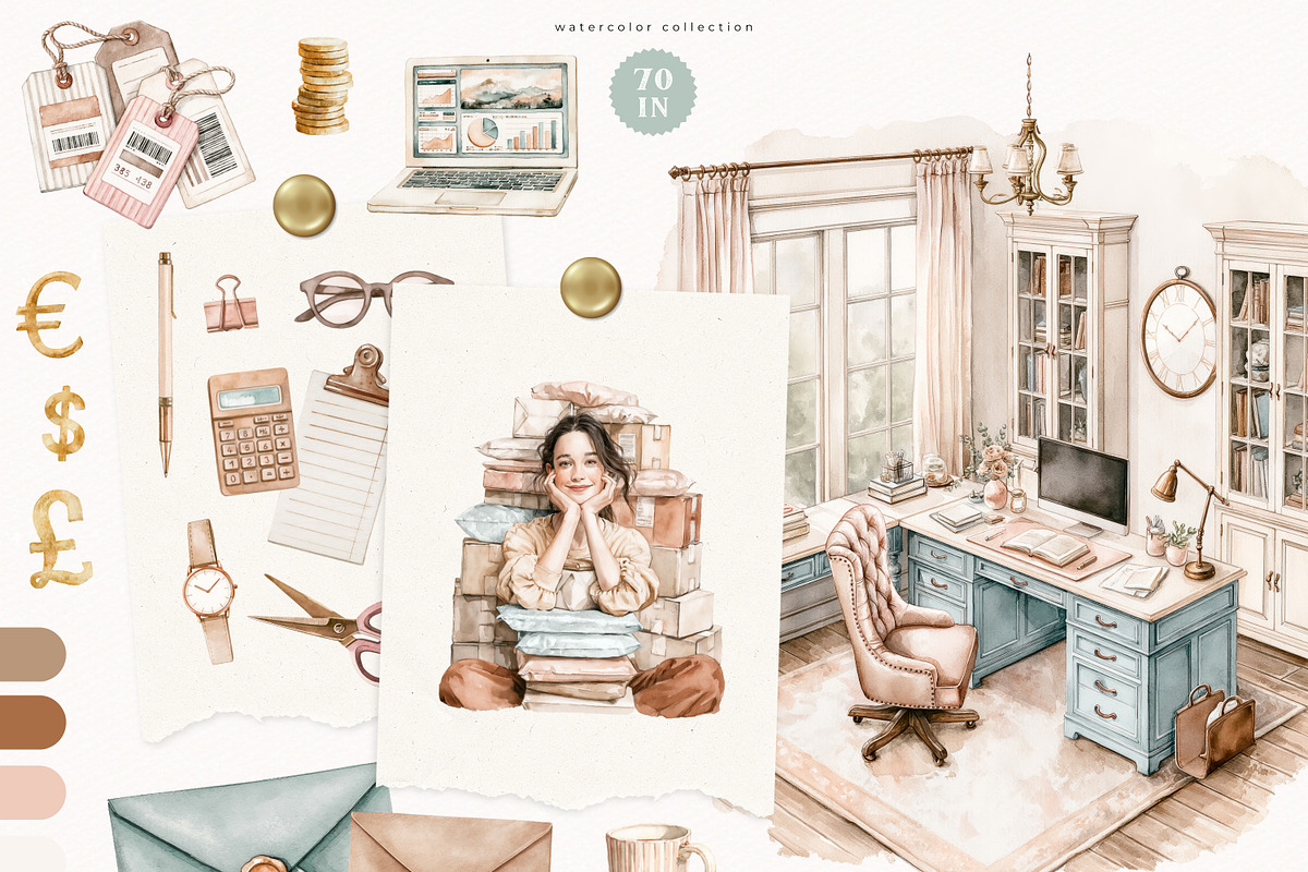 Small Business Owner Collection, a Decorative Illustration by PeDe Designs (Photo 3 of 17)