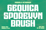 Gequica Sporexyn Brush, a Handwritten Font by QR Design Studio (Thumbnail 1 of 7)