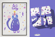 Funny cats – Birthday Clipart, an Object Graphic by PawLoveArt (Thumbnail 13 of 14)
