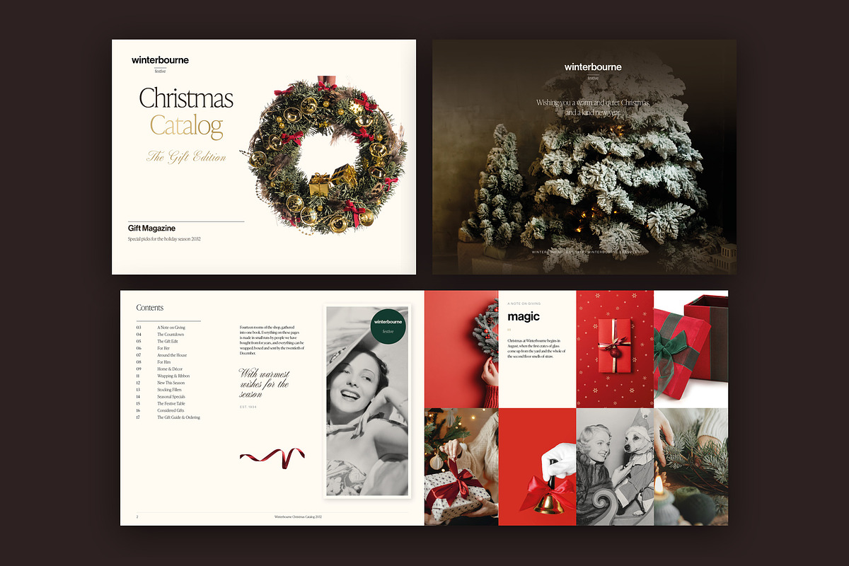 Landscape Christmas Catalog Template, a Brochure Template by BrandPacks (Photo 2 of 7)