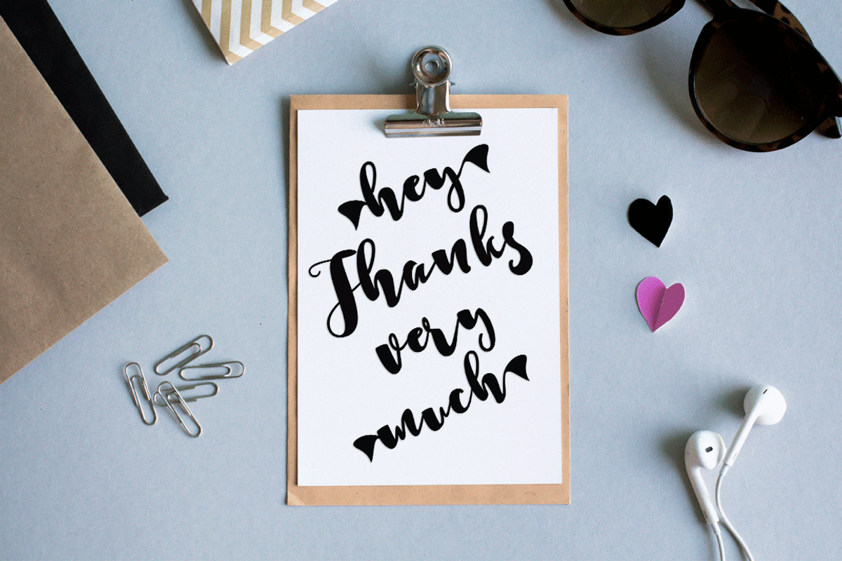 Violette, a Script Font by Letter-P (Photo 10 of 10)