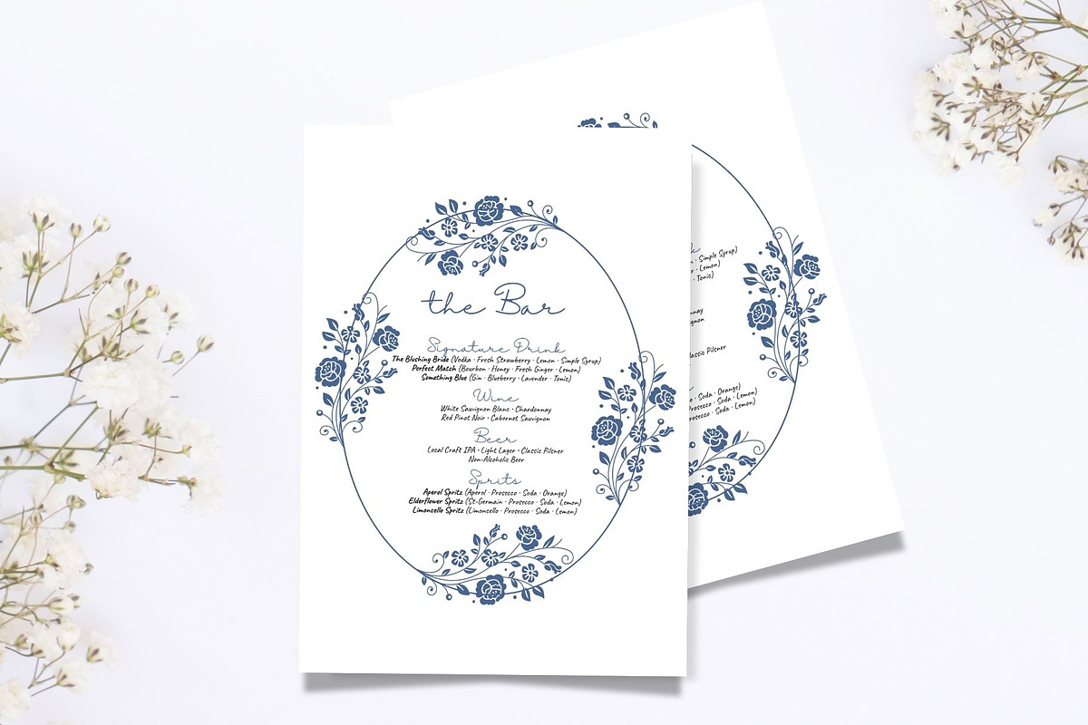 Wedding Drink Menu Template Canva, a Poster Template by GraphiCarola (Photo 3 of 8)