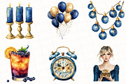 Dreamy Night Christmas Clipart, an Illustration by OK Design (Thumbnail 2 of 5)