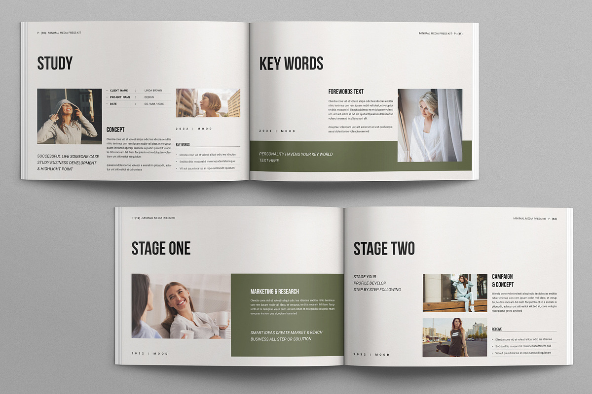 Media Press Kit Template Landscape, a Brochure Template by E-Type (Photo 5 of 7)