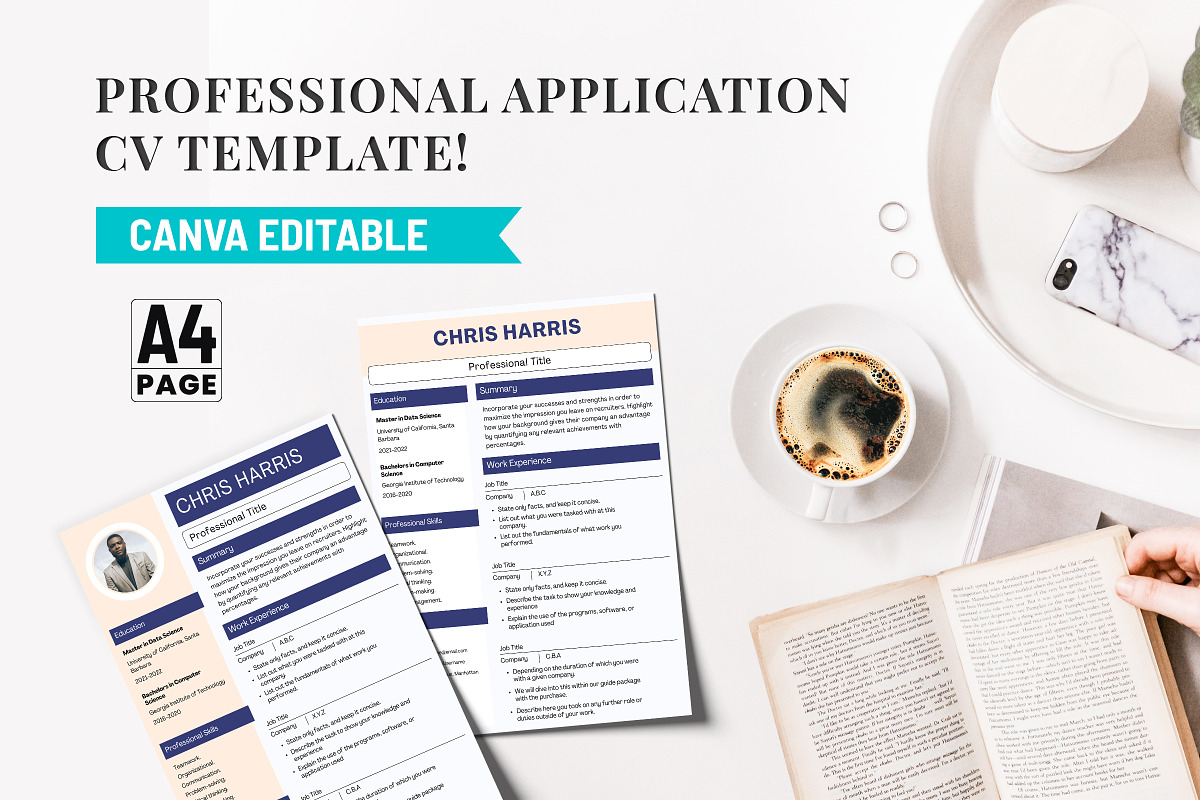 Professional Application CV Template, a Print Template by Snapybiz (Photo 4 of 10)