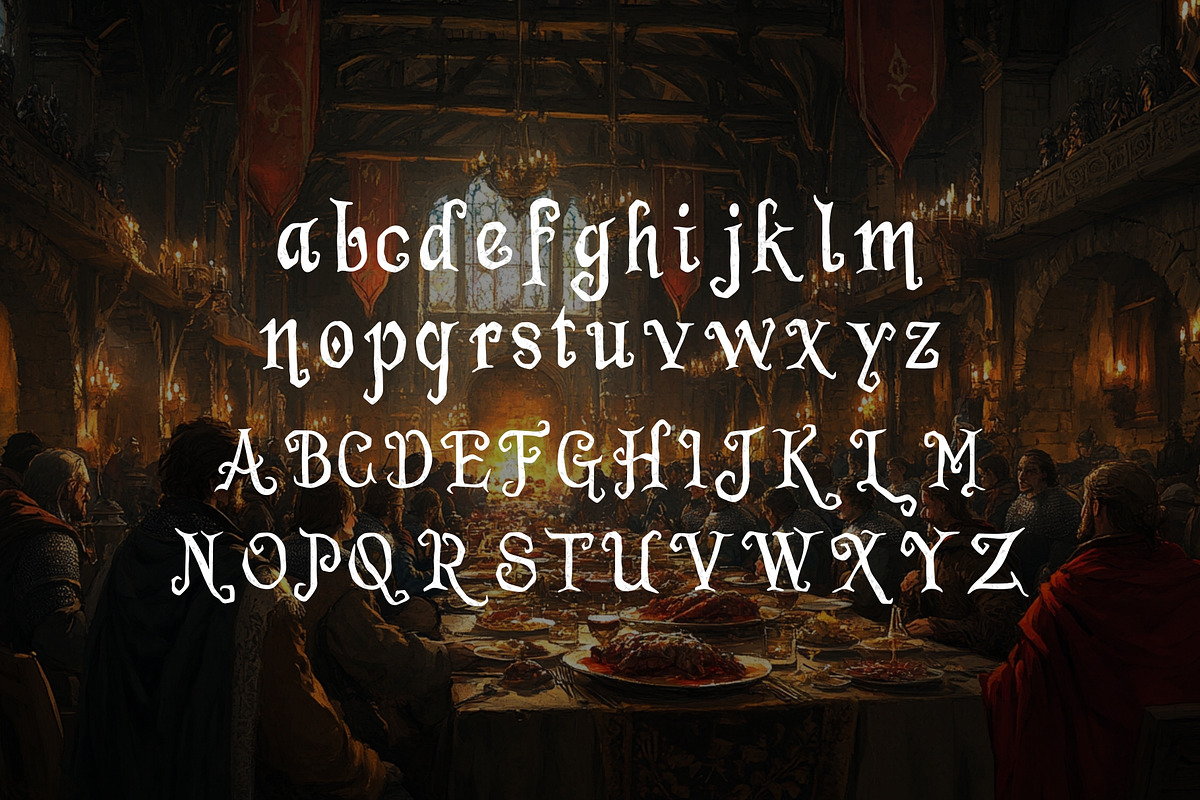 Arkana - Fantasy Typeface, a Blackletter Font by HipFonts (Photo 2 of 8)