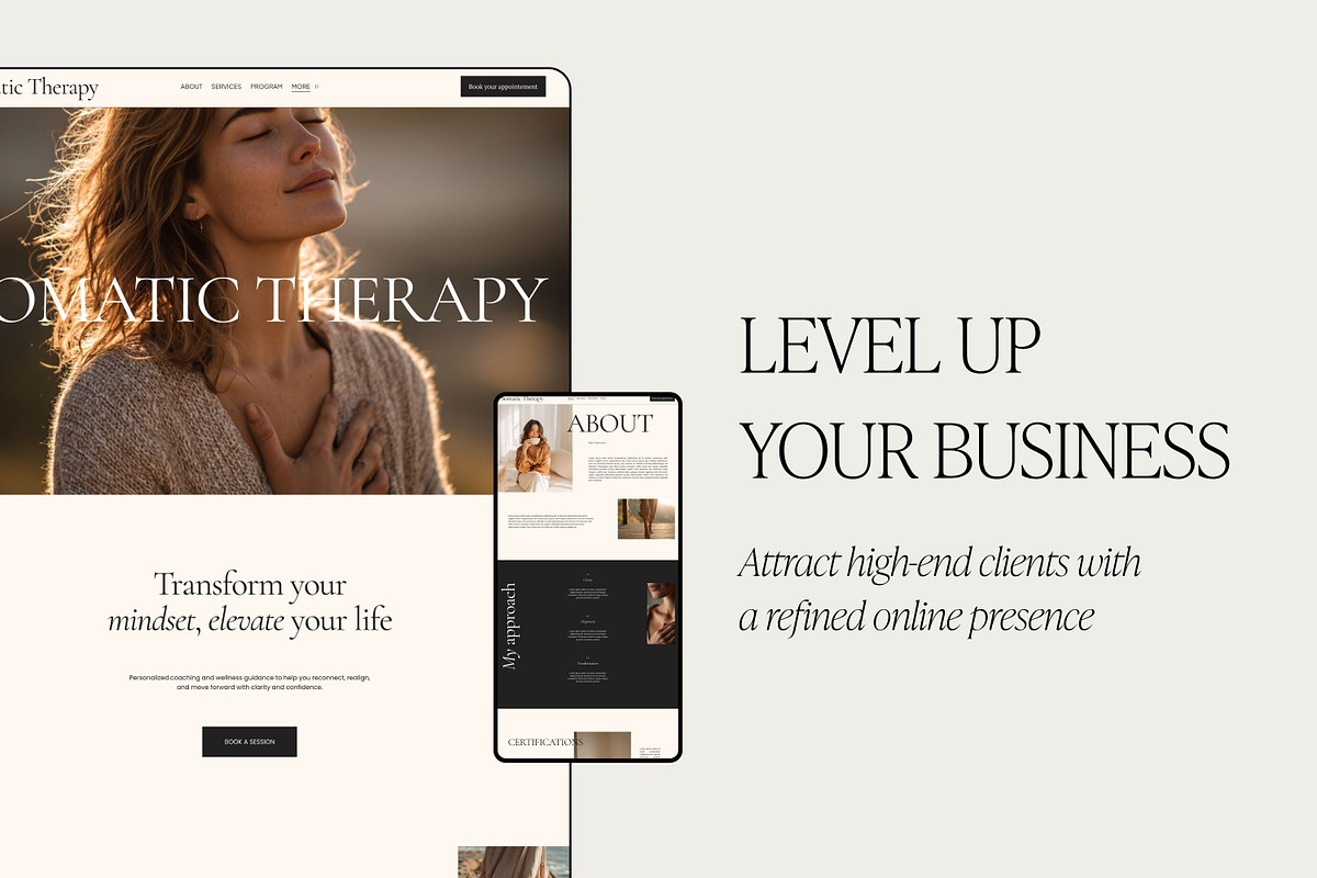 Squarespace Template for Therapists, a Squarespace Template by Studio Marmotte (Photo 2 of 6)