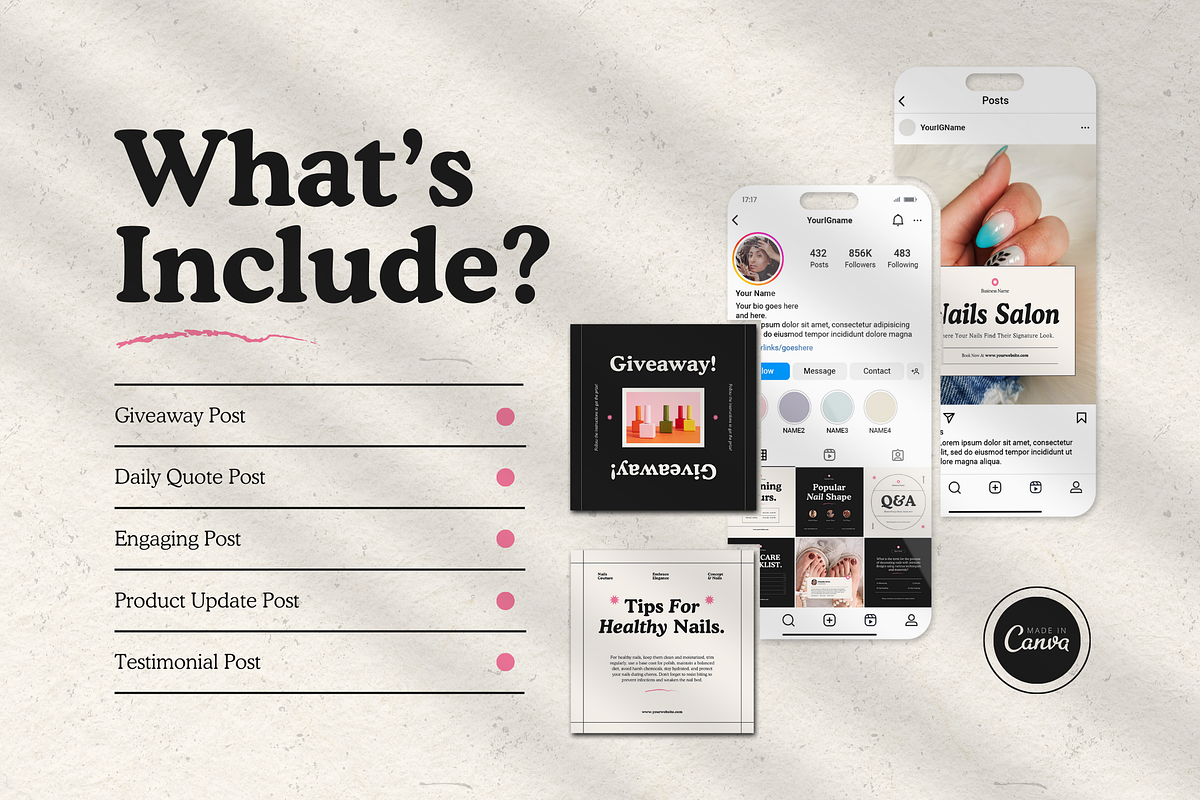 120 Nail Salon Instagram Template, a Social Media Template by Branding Victory STD (Photo 2 of 10)