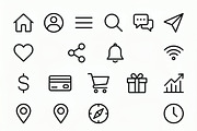 Vector Modern Mobile UI Icons, an Outline Icon by adenpinkstore (Thumbnail 9 of 14)