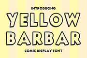 Yellow Barbar, a Handwritten Font by Fourteen Letter (Thumbnail 1 of 6)