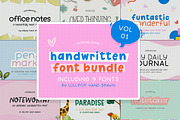 Handwritten Font Bundle (Vol 01), a Font by Lollipop Hand Drawn (Thumbnail 1 of 11)
