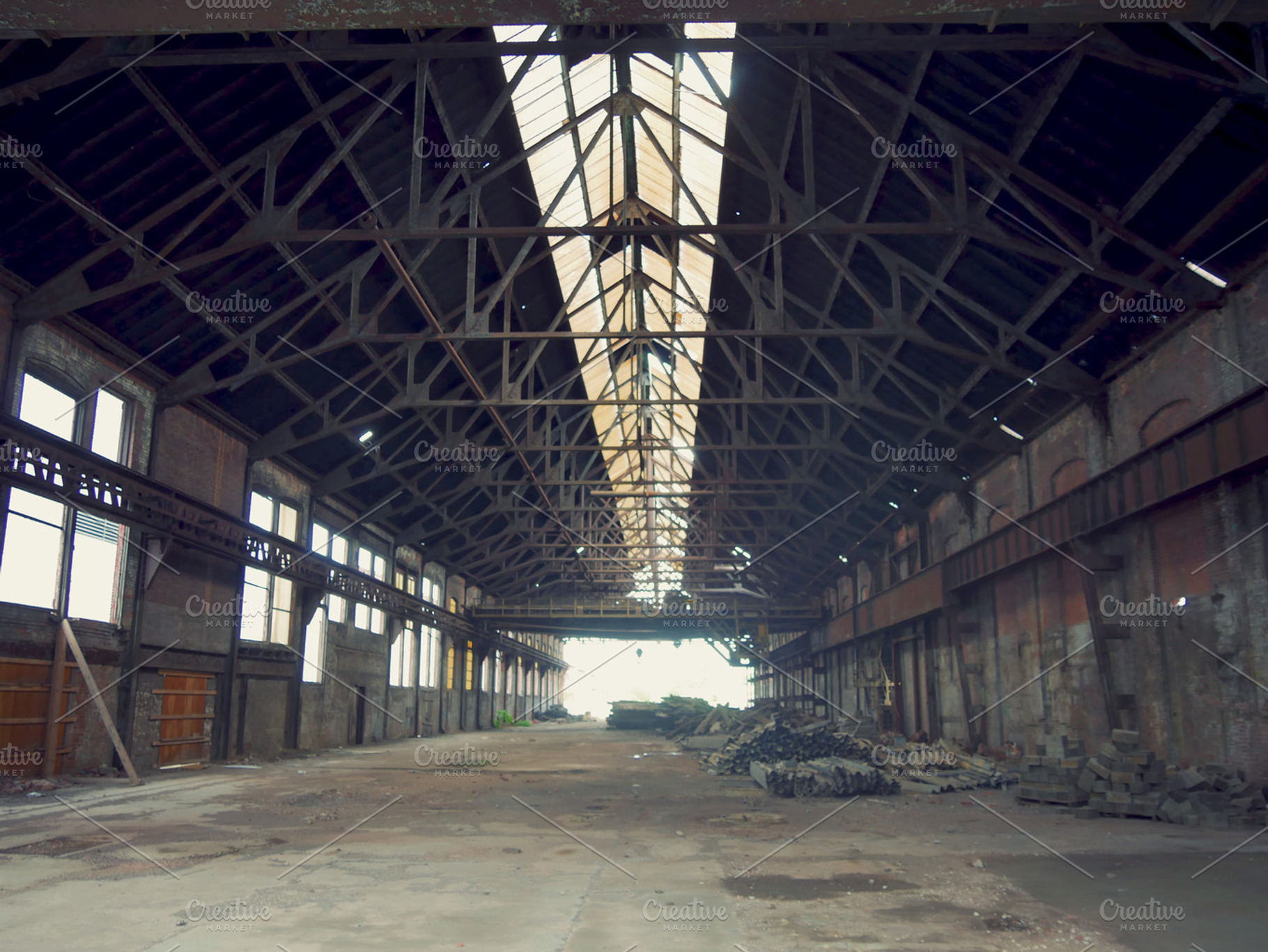 Abandoned factory interior featuring factory, industrial america, and, an Industrial Photo by Hit Pictures