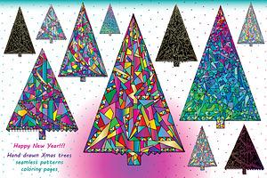 Happy New Year! Christmas trees!