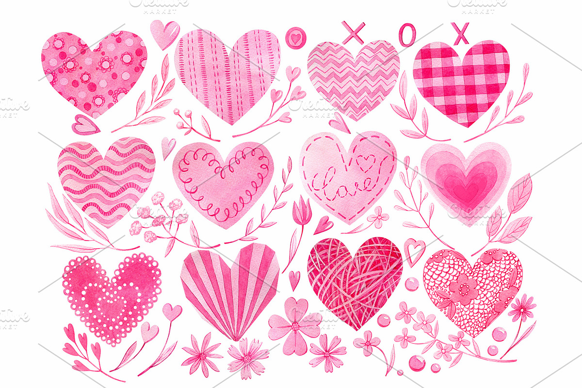 Valentines day, a Decorative Illustration by Watercolor life (Photo 1 of 6)