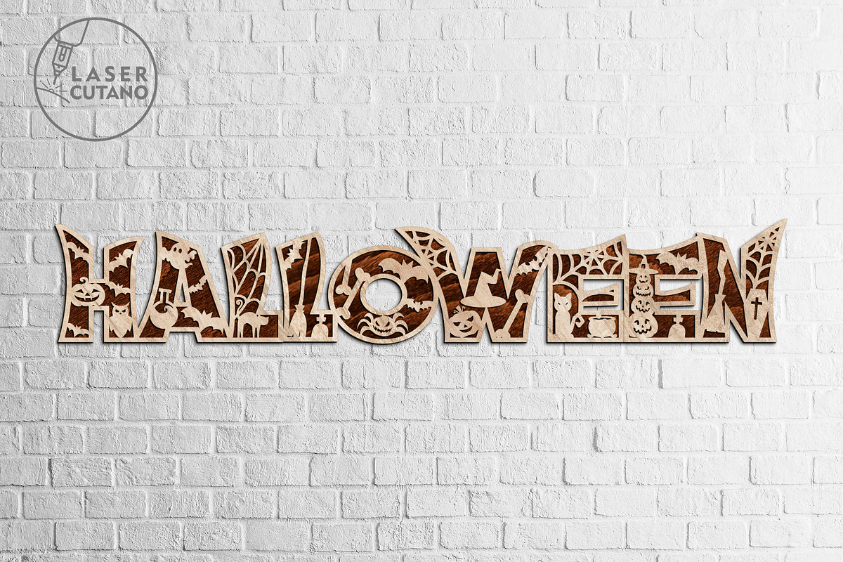 HALLOWEEN Wall art Decoration Files, a Design Template by LaserCutano (Photo 4 of 9)