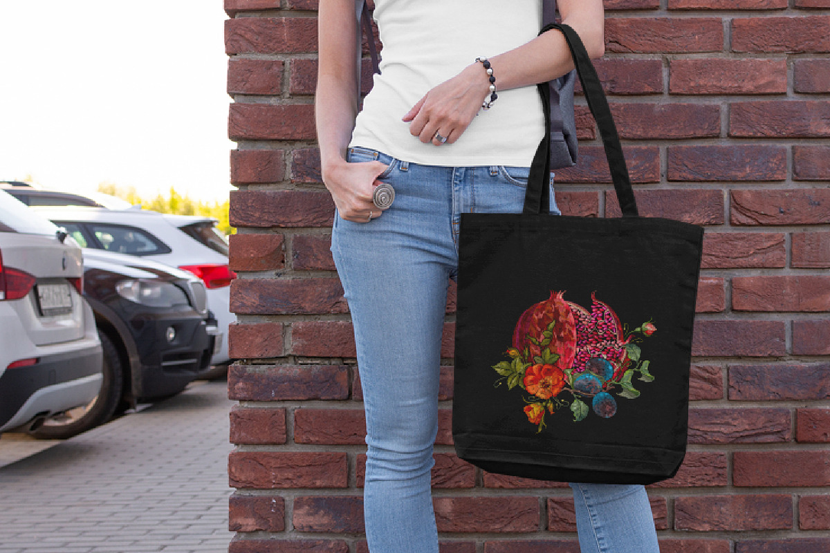Ripened pomegranate and red roses, a Decorative Illustration by Matrioshka (Photo 4 of 9)