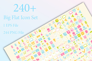 240+ Flat Icons