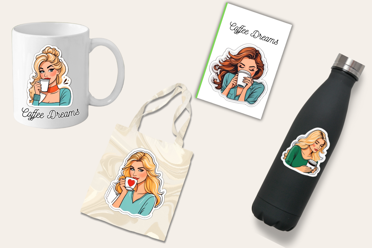 Girl Sipping CoffeeSticker Clipart, a Person Illustration by Stickera Hub (Photo 7 of 8)