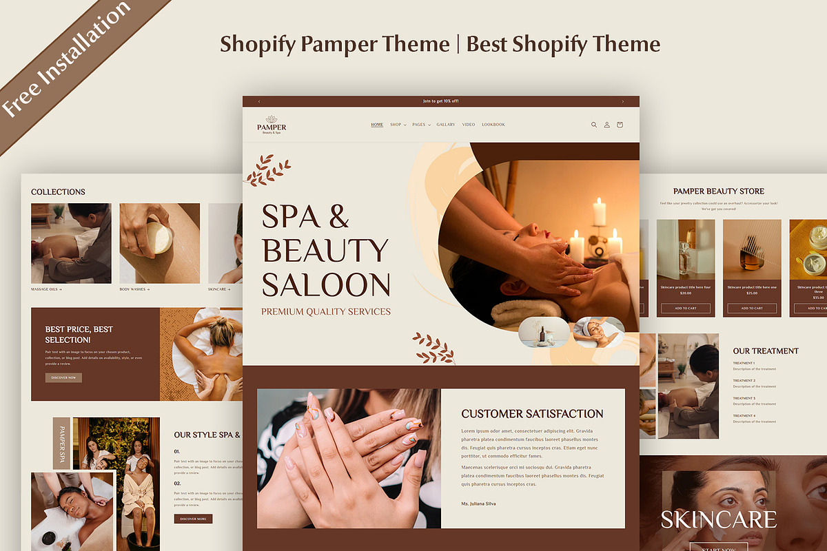 Shopify Theme Spa Wellness Template, a Shopify Template by QuickArtisan (Photo 1 of 13)