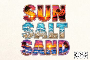 Sun Salt Sand PNG, a Seasonal Illustration by Pixels.Craft