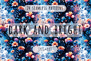 Dark and Bright Floral Patterns, a Pattern Graphic by Art Sproot (Thumbnail 2 of 12)