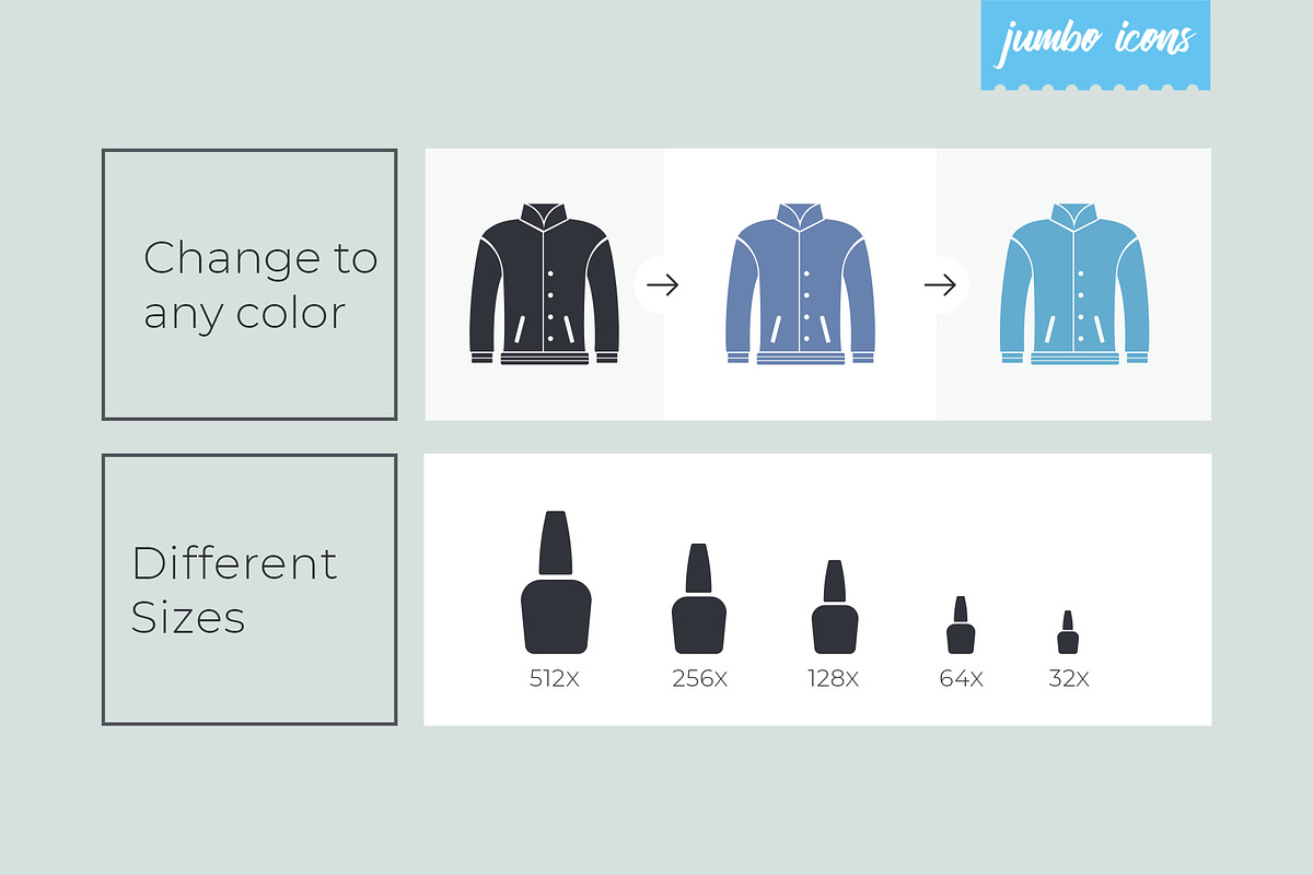 Fashion Glyph Icons V2, a Solid Icon by Jumbo Icons (Photo 3 of 6)