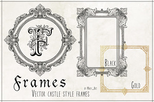 CASTLE STYLE FRAMES - vector kit, a Decorative Illustration by My Space Garden