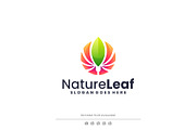 Modern Gradient Nature Leaf Logo, a Branding & Logo Template by Artnivora.Std (Thumbnail 1 of 4)