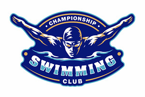 Swimming logo, emblem and design