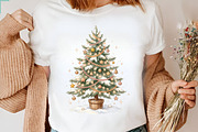 Watercolor Christmas Cabin Clipart, a Transportation Illustration by Digital Artistic99 (Thumbnail 6 of 8)