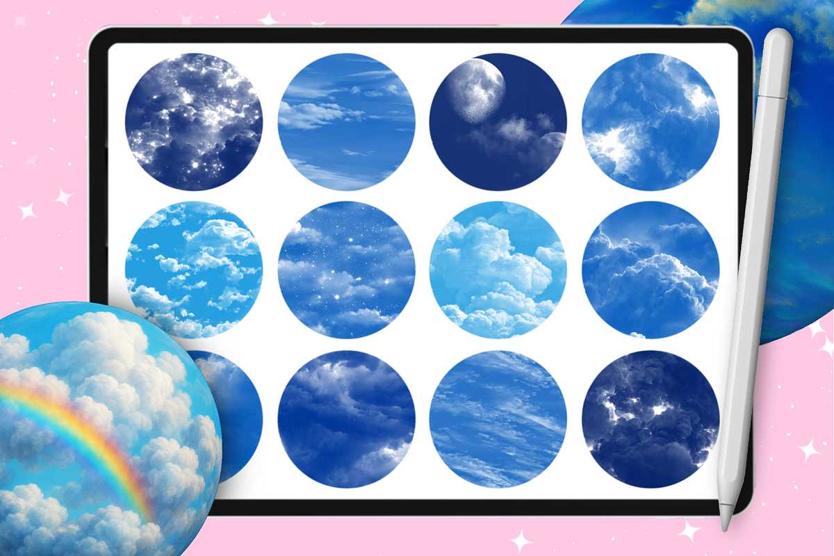Procreate Cloud Sky texture brushes, a Brush Add-On by Revabrush (Photo 7 of 9)
