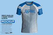 Men's Raglan T-Shirt Short Mockup, a Hoody Mockup by Nanggroe Scripting (Thumbnail 1 of 7)