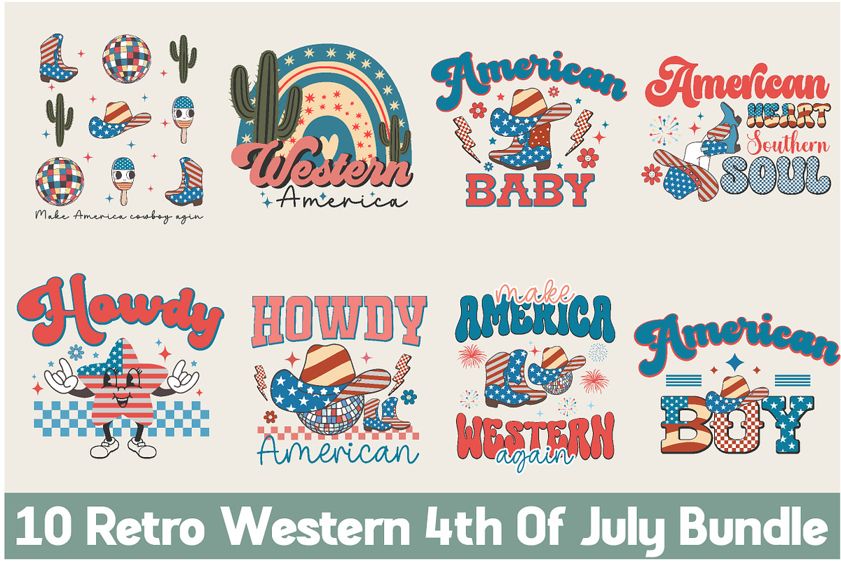 Western 4th of July Sublimation, a Seasonal Illustration by Libby Wishes (Photo 1 of 3)