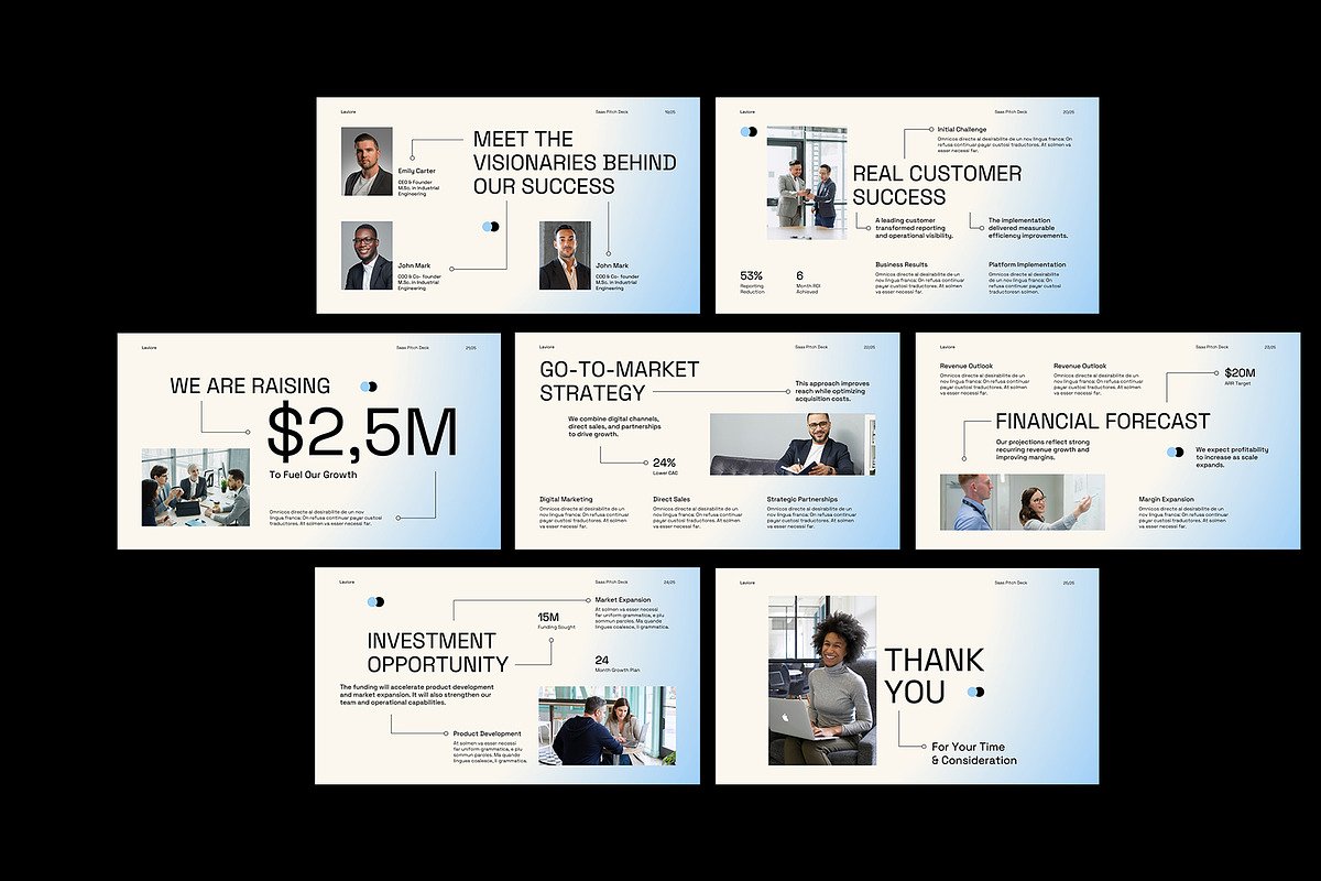 Gradient SaaS Pitch Deck GSL, a Presentation Template by Neermana (Photo 4 of 4)
