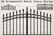 Ornamental Metal Fence Design Vector, an Object Graphic by Designer_Momina (Thumbnail 1 of 13)