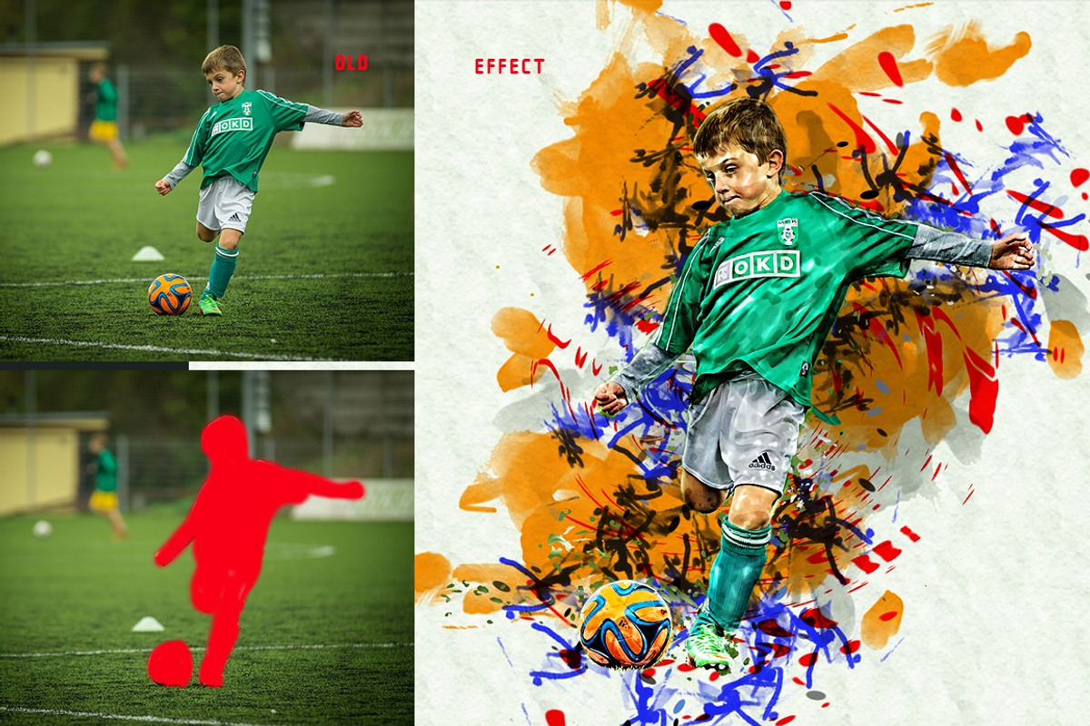 Ink Poster Art Photoshop Action, an Action Add-On by MRI STUDIO (Photo 3 of 11)