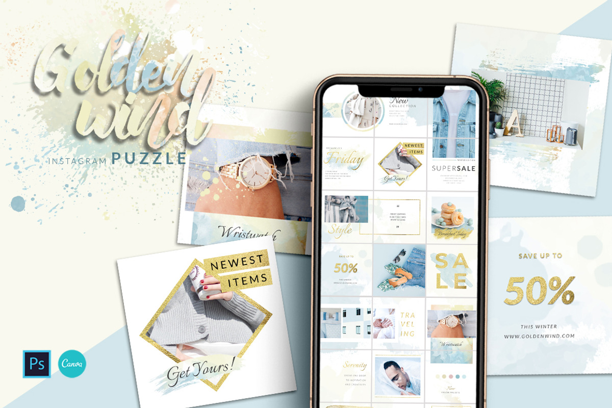 PUZZLE Bundle Instagram CANVA PS, a Social Media Template by Eviory (Photo 35 of 50)