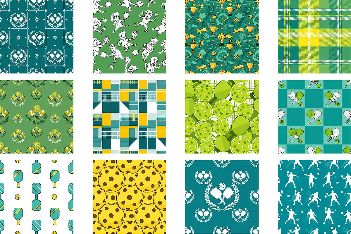 Seamless Pickle Ball Digital Paper B, a Pattern Graphic by Wow Magic (Photo 2 of 3)
